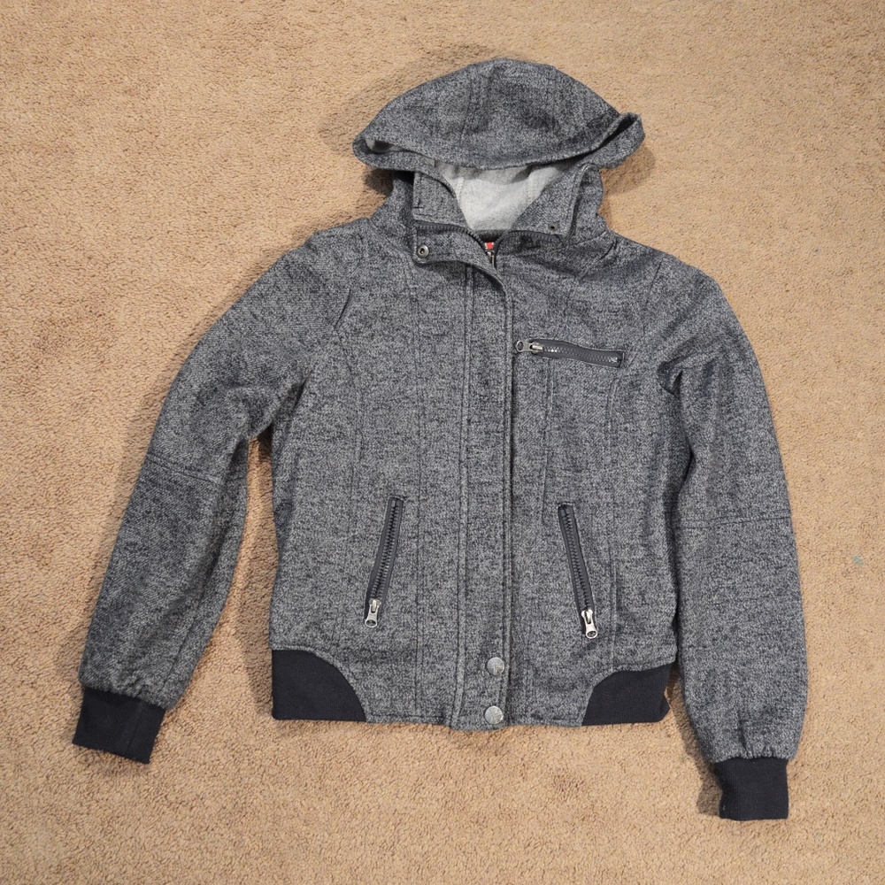 Casual Navy Blue Heather Jacket